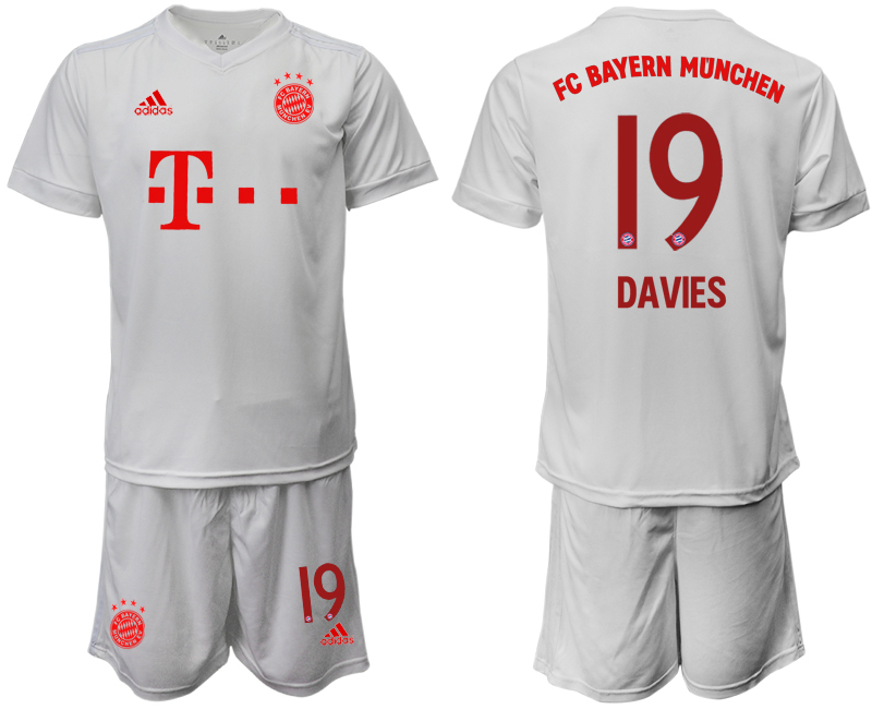 Men 2020-2021 club Bayern Munich away #19 white goalkeeper Soccer Jerseys->bayern munich jersey->Soccer Club Jersey